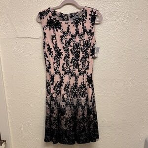 Danny & Nicole Pink and Black Floral Dress